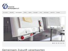 Tablet Screenshot of nachhaltigkeit-ev.de